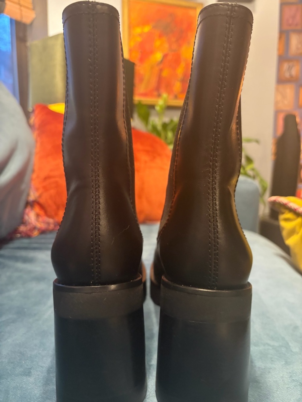 The Kooples Black Leather Chelsea Ankle Boots Retail $520 Worn Once FRA 41 US 10 - Picture 15 of 15